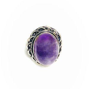 Amethyst Gemstone (Lab-Created) Ring